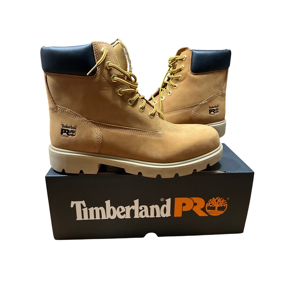 Timberland PRO Direct Attach 6 Inch Soft Toe Wheat Work Boots Mens 11.5 M A223J